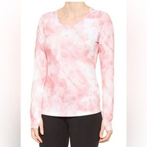RBX Athletic Lightweight Yoga Crewneck Ultra Soft Long Sleeve Tie Dye T-Shirt